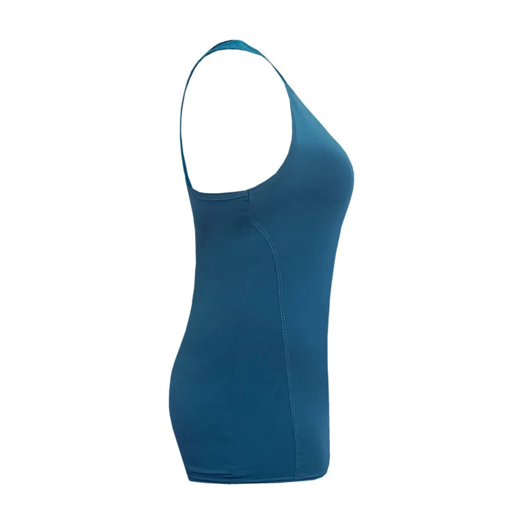تاپ ورزشی زنانه فلامنت کشی حلقه ای یقه گرد رنگ کله غازی سایز L XL 2XL