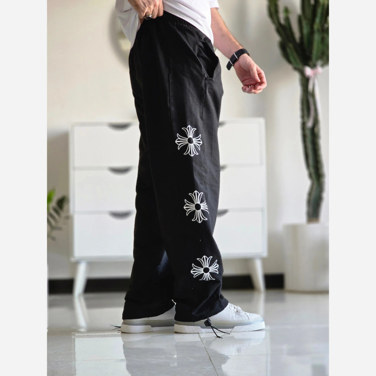 شلوار اسلش بگ کروم هارتز رنگ مشکی جنس گلکسی اسپان سایز XXL و XXXL