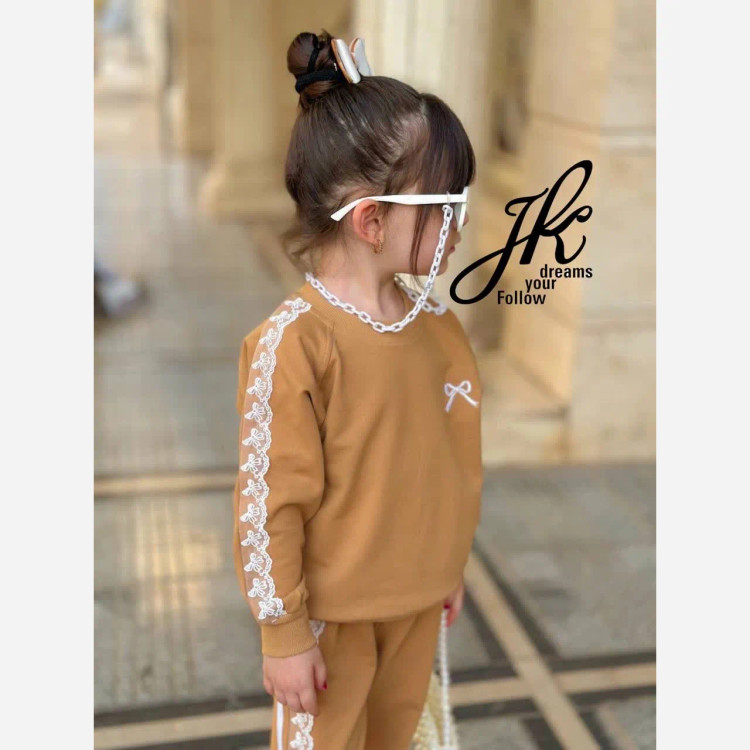 بلوز و شلوار دخترانه دورس پنبه لاکرا مناسب 40 تا 55