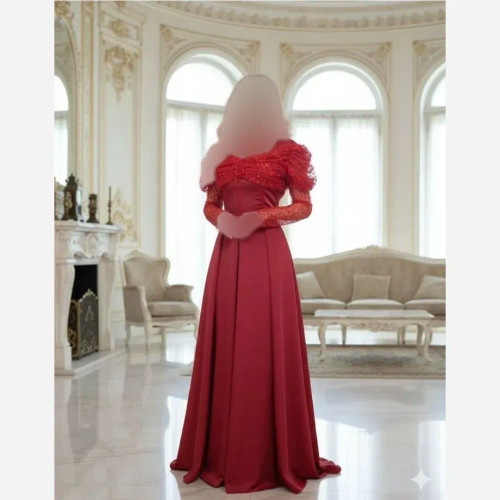 لباس مجلسی زنانه ساتن آمریکایی و جسمیکو قد 165 سایز 40 تا 48