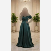 پیراهن زنانه جنس ساتن آمریکایی قد 165 رنگ سبز یاسی آبی مشکی سایز 38 تا 48