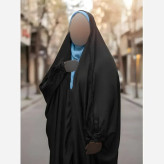 چادر جده آذرخش جنس کرپ حریرالاسود رنگ مشکی