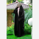 چادر جده پاپیونی مشکی جنس کن کن ندا مروارید سایز 150 تا 170