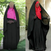 چادر کمری مدل حسنا جنس سوپر ژرژت اصیل رنگ مشکی