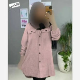 مانتو مخمل کبریتی پاییزه سامیه فری سایز دکمه دار
