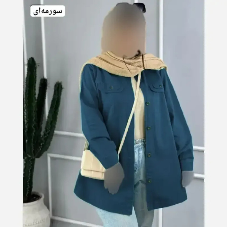 تونیک مانتویی کرسپو جلو دکمه دار مهریماه فری سایز