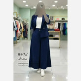 ست کت و دامن شلواری لینن زنانه مدل سارا خنک و سبک