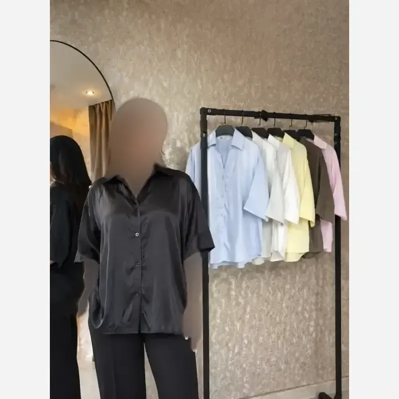 شومیز سیلک ابریشم پشت پیلی فری سایز