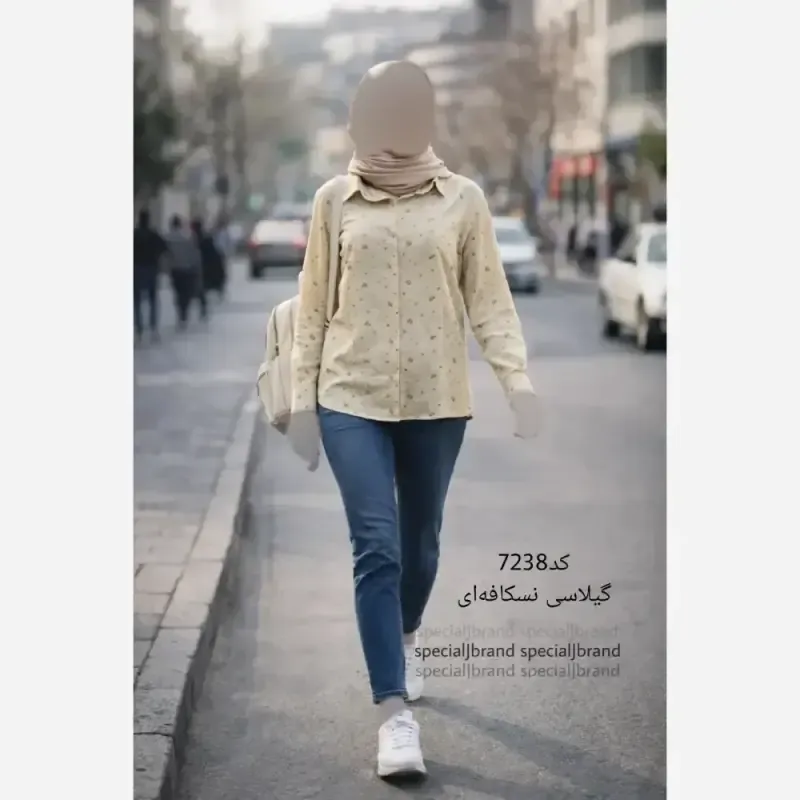 شومیز نخی زنانه فری سایز جنس نخ کنفی طرح دار