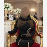 ماکسی مجلسی زنانه مدل مانیسا جنس کرپ دالقیچ نگین دار سایز بزرگ