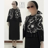 کت و سارافون زنانه بیگ سایز مدل گیسو جنس سوپر مازراتی