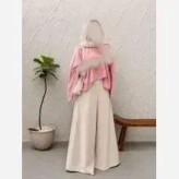 ست پانچ و شلوار زنانه جنس مازراتی سایز فری تا 48