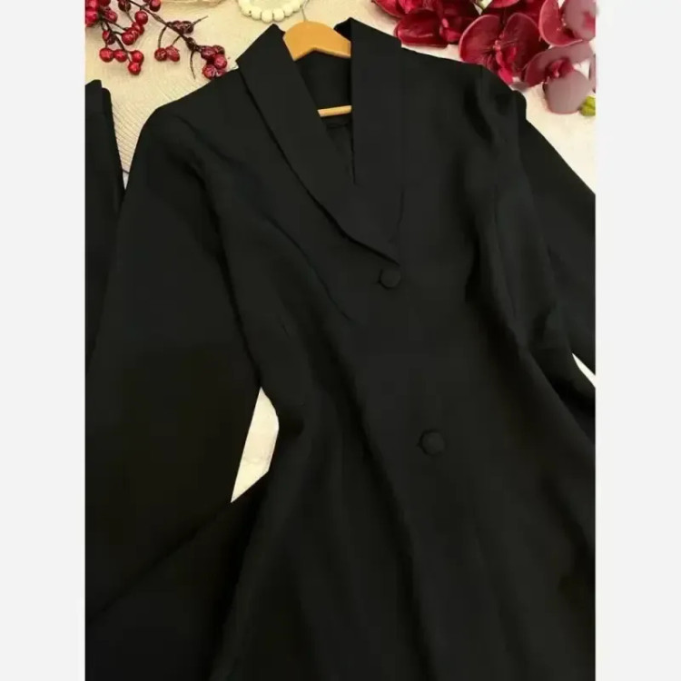کت و شلوار زنانه ژیلا کرپ بزایاق گرم بالا