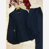 کت و شلوار زنانه ژیلا کرپ بزایاق گرم بالا