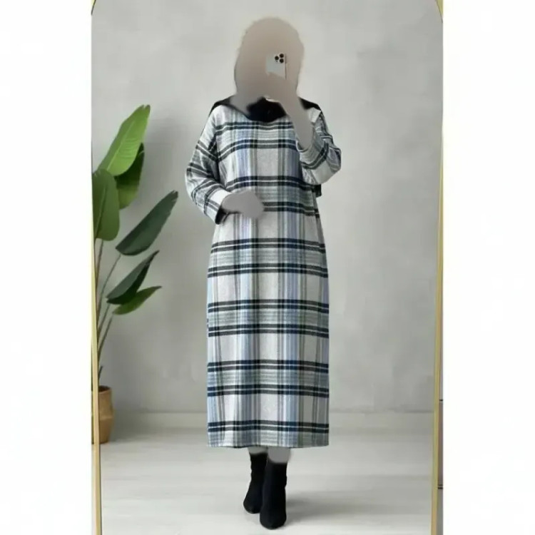 کفتان چهارخونه پشمی درجه یک فری سایز زنانه