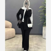 کت شلوار زنانه مازراتی رنگ مشکی