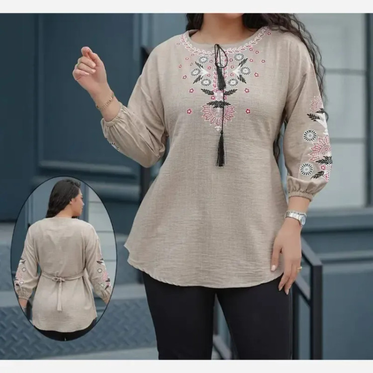 تونیک چاپی رنگی آرامش جنس شانتون درجه یک