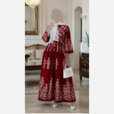 پیراهن ساحلی ترمه فلور بوگاتی فری سایز پرچین تمام کلوش
